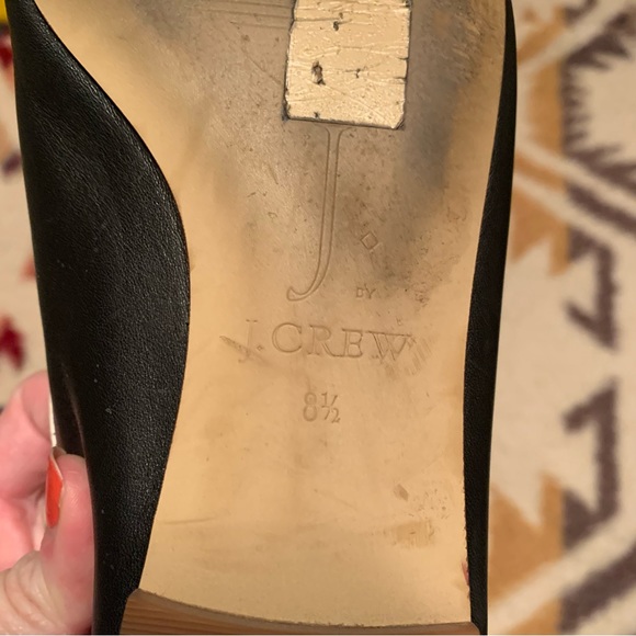 J Crew black and white leather loafer flats EUC - Picture 3 of 5